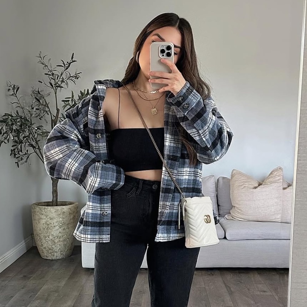 Blue Oversized Flannel